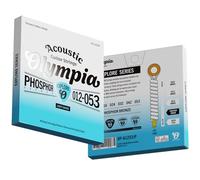 Olympia Explore Series - Corde per chitarra acustica, 80/20 e bronzo fosforoso, extra leggere e calibro leggero, nucleo esagonale a 6 corde 010-047/012-053 (1253/P - bronzo fosforoso chiaro)