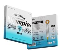 Olympia Explore Series - Corde per chitarra acustica, 80/20 e bronzo fosforoso, extra leggere e calibro leggero, nucleo esagonale a 6 corde 010-047/012-053 (1253-80/20 bronzo chiaro)
