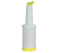 Olympia Juice Pour and Store Yellow C175 Bottiglie con beccuccio dosatore codificate per colore (giallo), adatte per cocktail e succhi