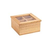 Olympia mini Tea box con coperchio, 90 x 200 x 160 Wood Bags Boxes Storage compartments