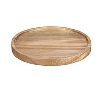 Olympia Piatti rotondi in legno di acacia, 200 mm, resistenti, durevoli, facili da pulire, eleganti ristoranti, bar, bistrot e ristoranti, piatti da portata