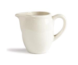 Olympia - Set di 6 caraffe per latte in porcellana, 82 ml, colore: avorio