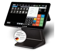 Olympia T400 | Sistema di cassa per gastronomia e vendita al dettaglio | Cassa touchscreen con Android 11 & USB-TSE | Registratore di cassa con annuncio clienti e cloud doption | Sistema completo per