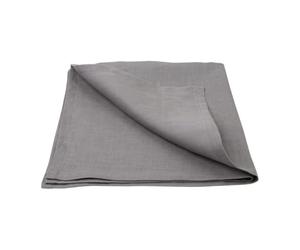 Olympia - Tovaglioli da tavola in lino, 400 x 400 mm, confezione da 12, colore: grigio