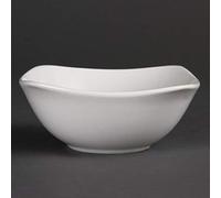Olympia U173 Whiteware arrotondati ciotola quadrata, colore: bianco (Confezione da 12)