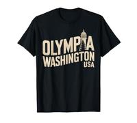 Olympia Washington Bold Vintage Viaggio Souvenir Maglietta