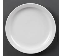 Olympia Whiteware - Piatti di servizio con bordo stretto, in porcellana, 250 mm