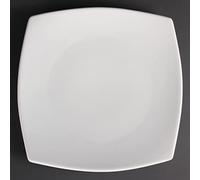 Olympia Whiteware - Set di 6 piatti quadrati in porcellana da 305 mm