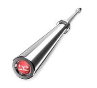 Olympic Barbell - Barbell filettato cromato per sollevamento pesi, spinte dell'anca, squat e affondi (argento, dritto)