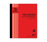 Olympic No 627 Triplicate Carbon Copy Tax Invoice & Statement Book 100 Leaf