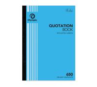 Olympic No 650 Pre-Printed Duplicate Carbon Copy Quotation Book for Business