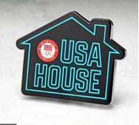 Olympic Spille Distintivo 2020 Tokyo Giappone Neon Team USA Usoc Casa Villaggio