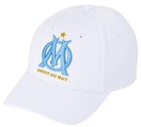 OLYMPIQUE DE MARSEILLE Berretto Om, collezione ufficiale, taglia regolabile, bianco, Taglia Unica
