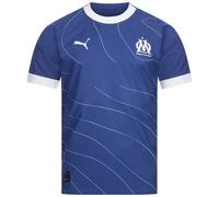Olympique Marsiglia Puma Autentico Player Issue Uomo Trasferta Maglia Blu Nuovo