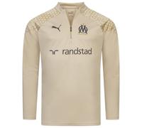 Olympique Marsiglia Puma Uomo Training Felpa Ligue 1 Beige Nuovo