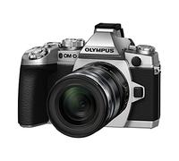 Olympus E-M1 OM-D Systemkamera (16 Megapixel, 7,6 cm (3 Zoll) TFT LCD-Display, Full HD, HDR, 5-Achsen Bildstabilisator) inkl. M.Zuiko Digital ED 12-50mm Objektiv Kit silber