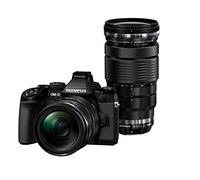 Olympus E-M1 Pro Kit Fotocamera Mirrorless 16.3 MP, Display LCD TFT 3", Obiettivo 12-40 mm e Obiettivo 40-150 mm, Nero/Antracite