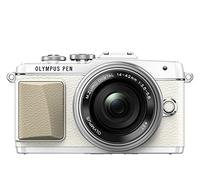 Olympus Kit Fotocamera PEN E-PL7 con Obiettivo M.Zuiko Digital EZ 1442mm 1:3.55.6 Pancake, Argento/Bianco