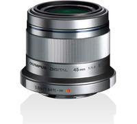 Olympus M.Zuiko Digital 45mm F1.8 Obiettivo, Micro Quattro Terzi, Silver