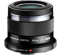 Olympus M.Zuiko Digital 45mm F1.8 Obiettivo per Mirrorless MFT, Nero