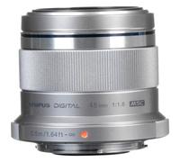 Olympus obiettivo M.Zuiko Digital 45mm f/1.8 Argento per Mirrorless