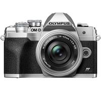 Olympus OM-D E-M10 Mark IV Fotocamera con sistema Micro Quattro Terzi, sensore da 20 MP, mirino elettronico, video 4K, Wi-Fi, argento, incl. M.Zuiko Digital ED 14-42mm F3.5-5.6 EZ Pancake argento