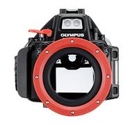 Olympus PT-EP13 Custodia Subacquea per Fotocamera Olympus E-M5 Mark II, Nero/Rosso