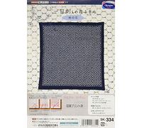 olympus Thread Hitomezashi Sashiko - Kit da ricamo Hana Fukin Cachi Flowers, tessuto stampato, multicolore