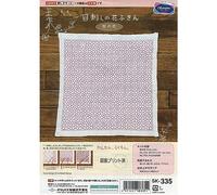 olympus Thread Hitomezashi Sashiko - Kit da ricamo Hana Fukin Cherry Blossom in tessuto stampato, multicolore