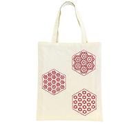 olympus Thread Hitomezashi Sashiko ricamo borsa ecru tessuto stampato