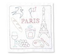 olympus Thread Sashiko Hana Fukin World Walker Serie Paris Tessuto stampato