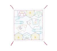 Kit di punti Sashiko timbrati Olympus "Hana Fukin Boars, Plumps, Bamboo, Pines",