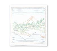 olympus Thread Sashiko Kit da ricamo Hana Fukin Hokusai serie Katsushika La montagna Fuji si riflette nel lago Kawaguchi nella provincia di masticare tessuto stampato