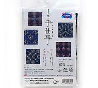 Kit di punti Sashiko timbrati Olympus "Tsugumi Coaster Dark Blue set di 5", 10x1