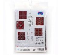 olympus Thread Sashiko - Set di 5 sottobicchieri Tsumugi, colore: rosso intenso