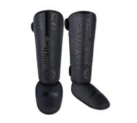 OLYSPM Paratibie Kick Boxing, Muay Thai, MMA con Fodera Ammortizzante per Proteggere Polpacci e Piedi - per Boxe, Sparring, Kickboxing, Karate