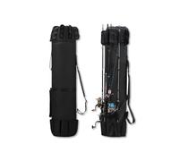 OLYSPM Porta Canne da Pesca,Borsa da Pesca 35 * 115cm con Grande Capacità nella Tasca Principale e Tasca Laterale,Borsa Pesca Impermeabile con 5 Cinghie per Fissare 5 Canne al Loro Posto