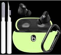 Olytop per Beats Studio Buds/Bud + Custodia con kit di pulizia 2021/2023, custodia in morbido silicone New Beat Studio Buds Plus Cover protettiva con portachiavi per auricolari Beat Studio, verde