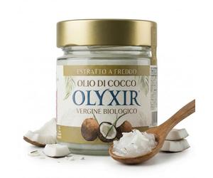 OLYXIR - Olio di Cocco Biologico Spremuto a Freddo | 200ml | Struccante Viso e Occhi | Idratante per Corpo e Capelli | Puro & Naturale Alimentare, Cosmetico | Crema Pre e Dopo Barba Uomo, by BENVOLIO
