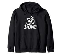 Om and Done Buddismo Sarcastico Meditazione Consapevolezza Felpa con Cappuccio