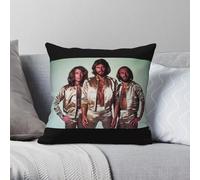 OM Barry Gibb Bee Gees federa in poliestere lino velluto stampato con cerniera decorativa federa per cuscino per camera
