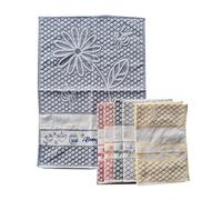 OM DOLCE CASA Strofinacci Tela Aida da ricamare Cm 50 X 70 100% Cotone Pacco da 6 Pezzi Prodotto in Italia (Honey, Miele)