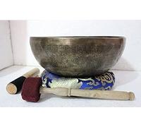 Om Mane Padme Hum Mantra - Ciotola da canto intagliata per meditazione, guarigione e terapia musicale, ciotole tibetane fatte a mano dal Nepal, 30,5 cm