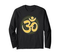 Om Meditazione Antico Simbolo Spirituale Mandala YOG Aum Omkar Maglia a Manica