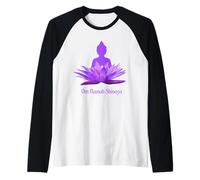 Om Namah Shivaya Camicia Lotus Maglia con Maniche Raglan