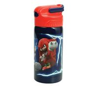 OM SUPPLIES Borraccia riutilizzabile con personaggi Sonic, con manico integrato, per un facile trasporto, per scuola, pranzo, bambini, 500 ml (Sonic Hero)