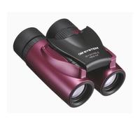 OM SYSTEM binocolo 8x21 RC II in metallo magenta, con borsa e tracolla