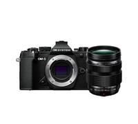 OM SYSTEM Fotocamera OM-5 con sistema Micro Quattro Terzi, incl obiettivo M Zuiko Digital ED 12-40mm PRO II, sensore Live MOS da 20MP, stabilizzazione dell'immagine a 5 assi migliorata, nero/nero