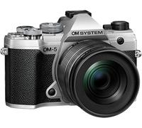 OM SYSTEM Fotocamera OM-5 con sistema Micro Quattro Terzi, incl. obiettivo M.Zuiko Digital ED 12-45mm PRO, sensore Live MOS da 20MP, stabilizzazione dell'immagine a 5 assi migliorata, argento/nero