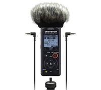 OM SYSTEM Kit videocamera LS-P5, Registratore audio Hi-Res con cupola antivento, adattatore hot shoe, cavo audio da 3,5 mm, con sistema a 3 microfoni Tresmic II, 16 GB, 37h batteria